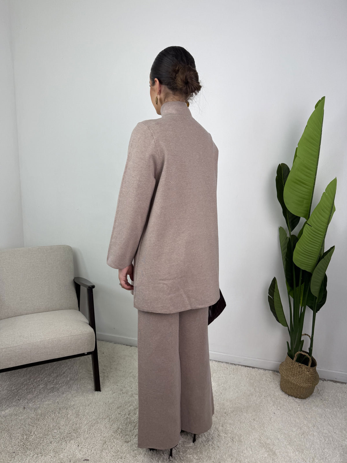 Ensemble gilet à boutons dorés Calista
