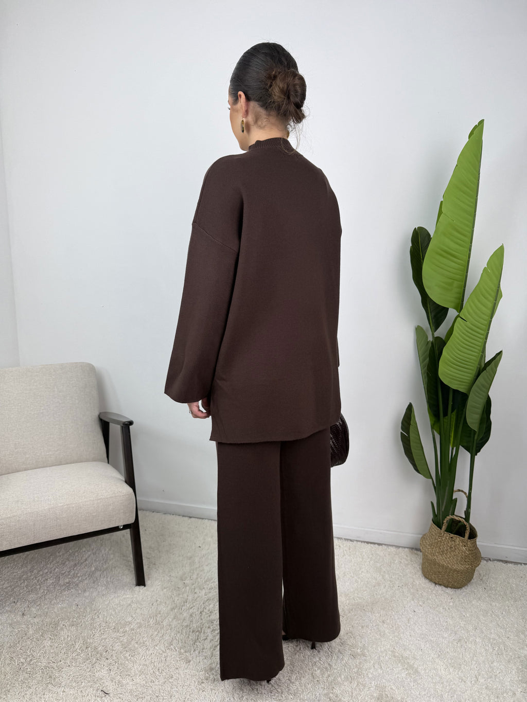 Ensemble Jade – Maille à boutons dorés