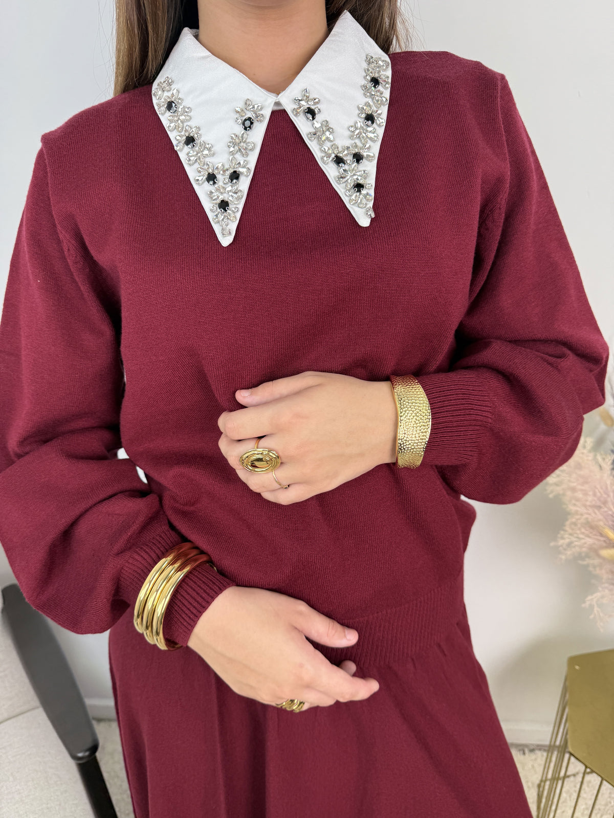 Ensemble Léonore – Maille & jupe évasée