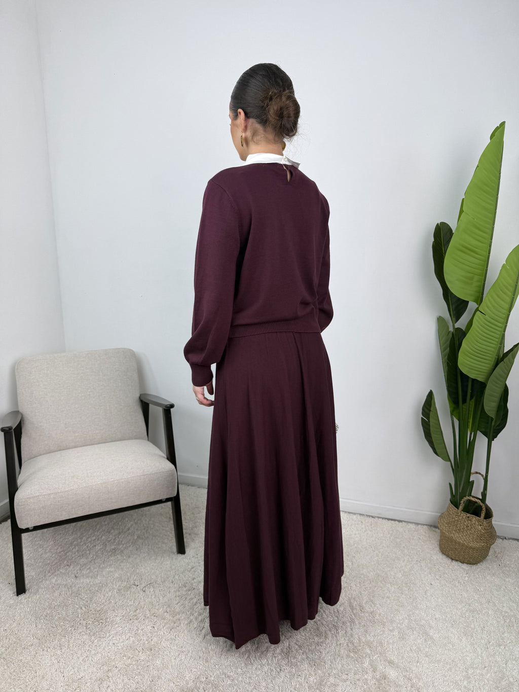 Ensemble Inès – Maille & jupe évasée