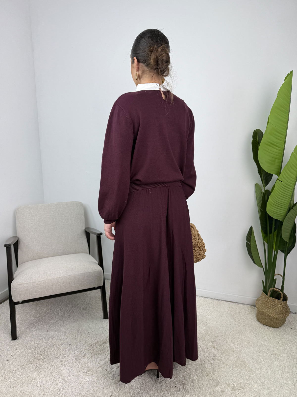 Ensemble Myra – Maille & jupe évasée