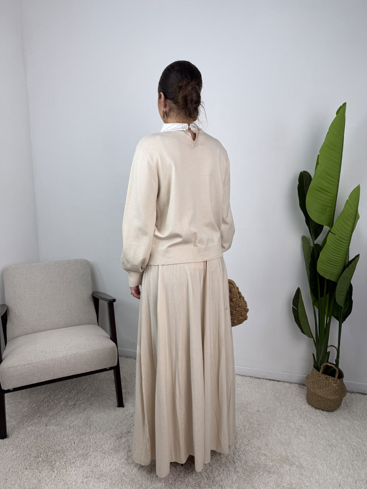 Ensemble Myra – Maille & jupe évasée