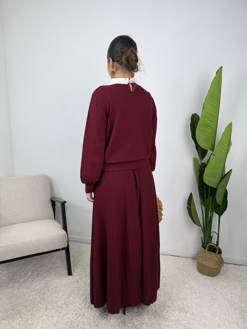 Ensemble Myra – Maille & jupe évasée