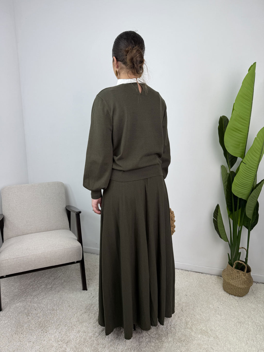 Ensemble Myra – Maille & jupe évasée