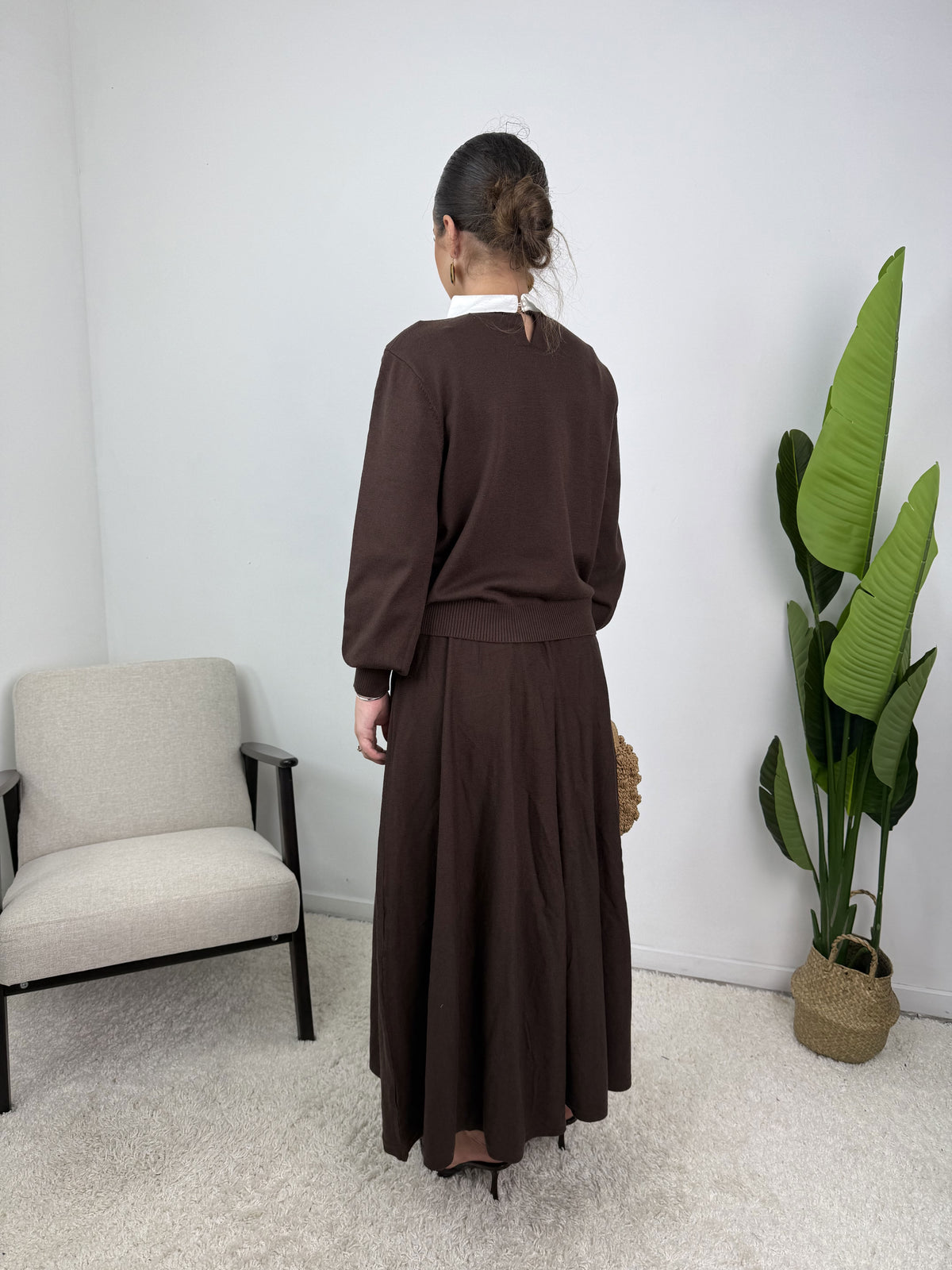 Ensemble Myra – Maille & jupe évasée
