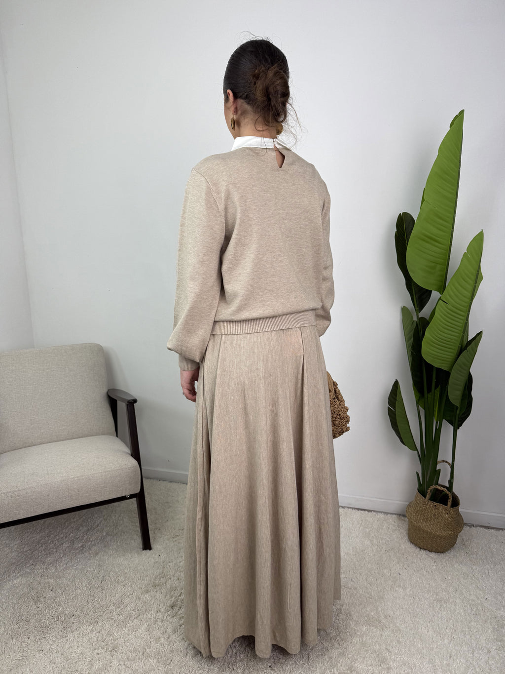 Ensemble Myra – Maille & jupe évasée