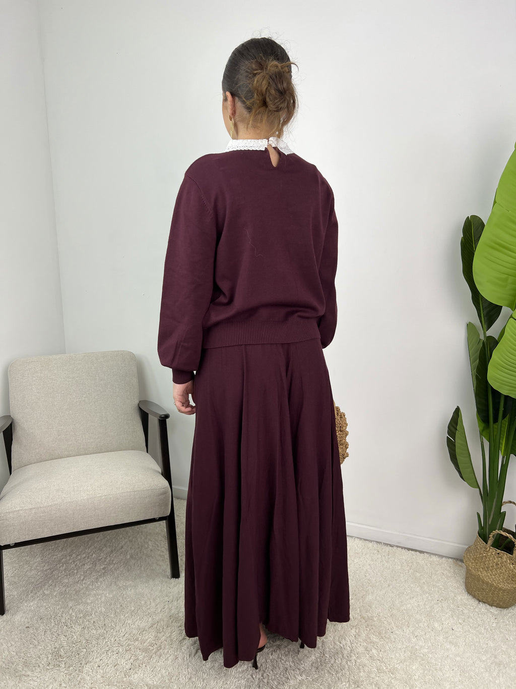 Ensemble Lisa – Maille & jupe évasée