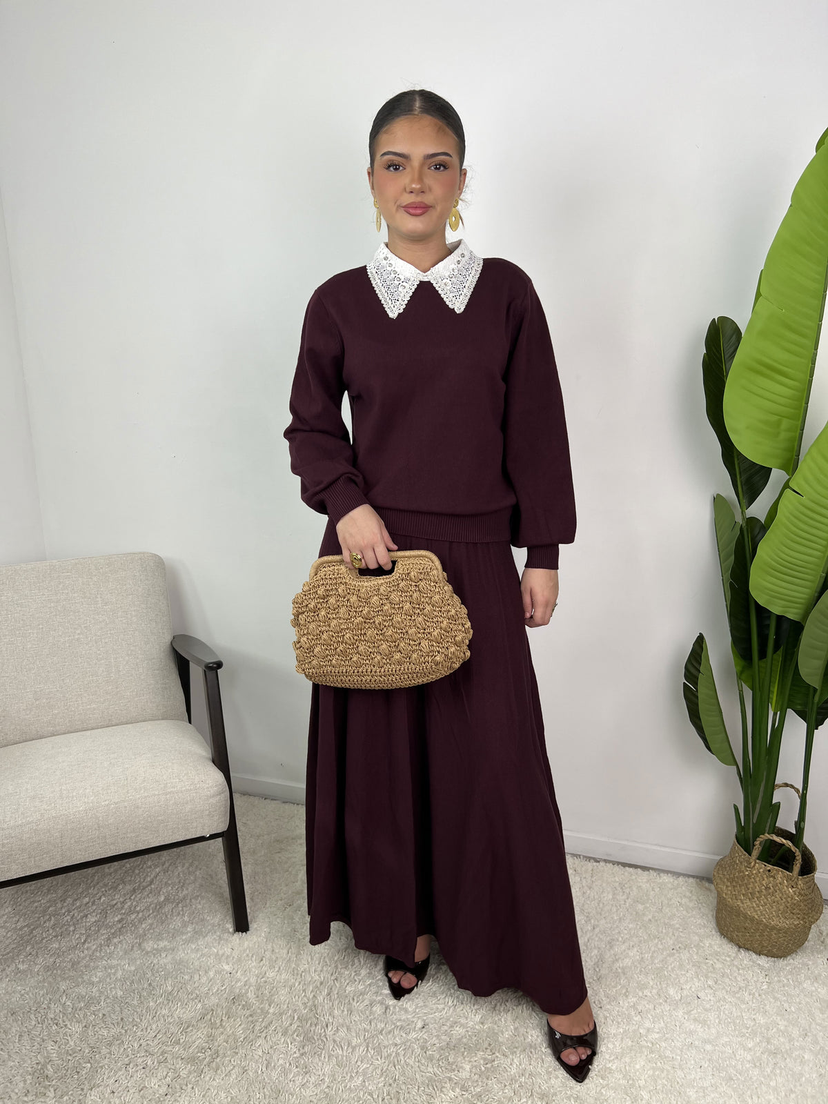 Ensemble Lisa – Maille & jupe évasée