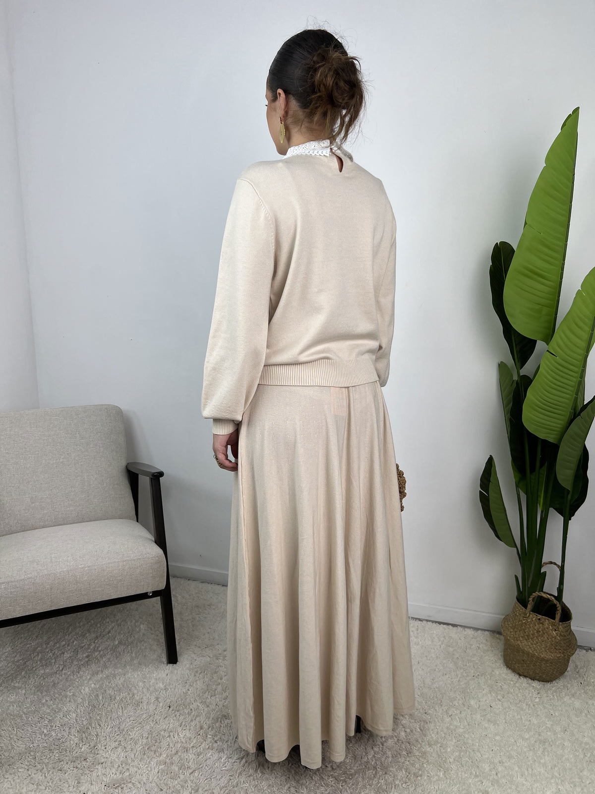 Ensemble Lisa – Maille & jupe évasée