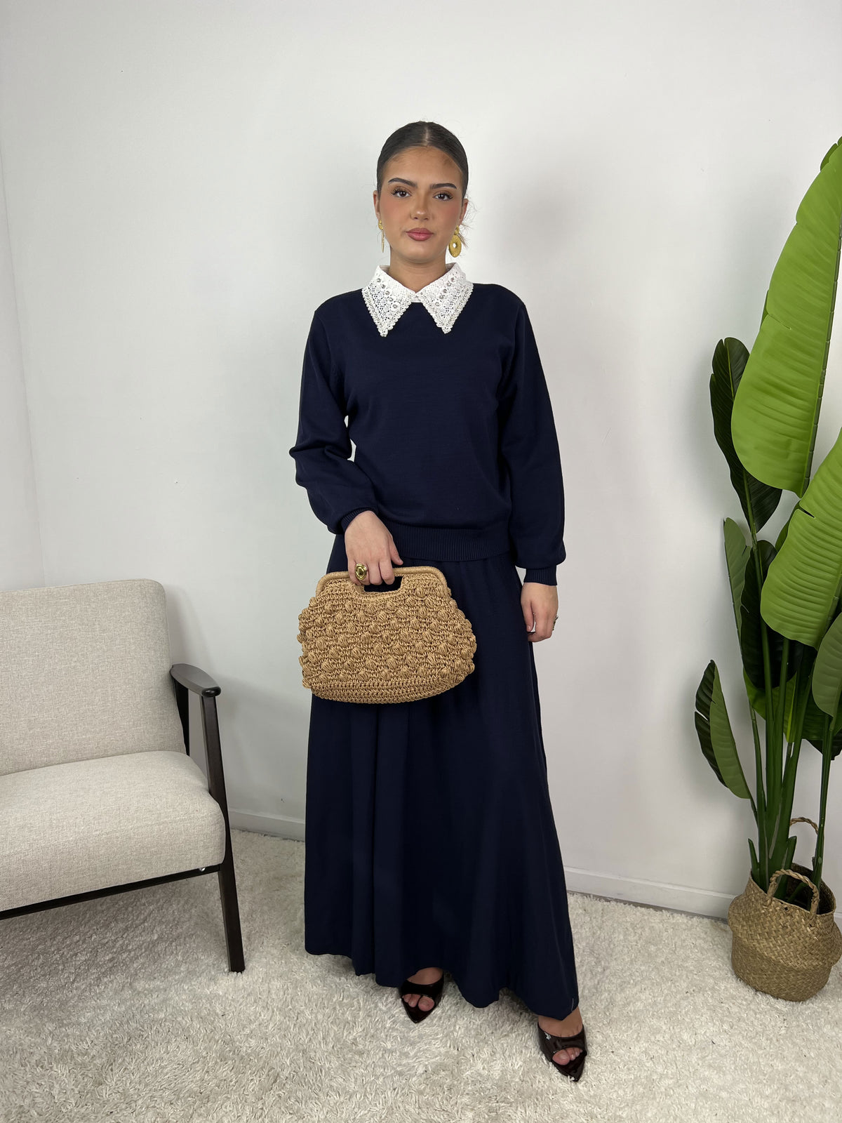 Ensemble Lisa – Maille & jupe évasée
