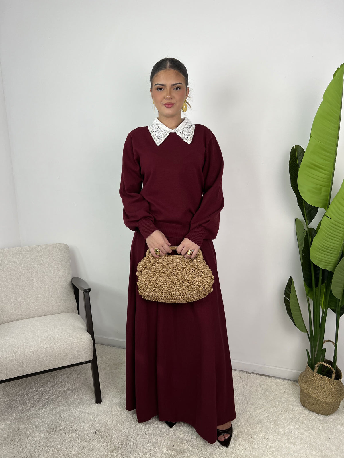 Ensemble Lisa – Maille & jupe évasée