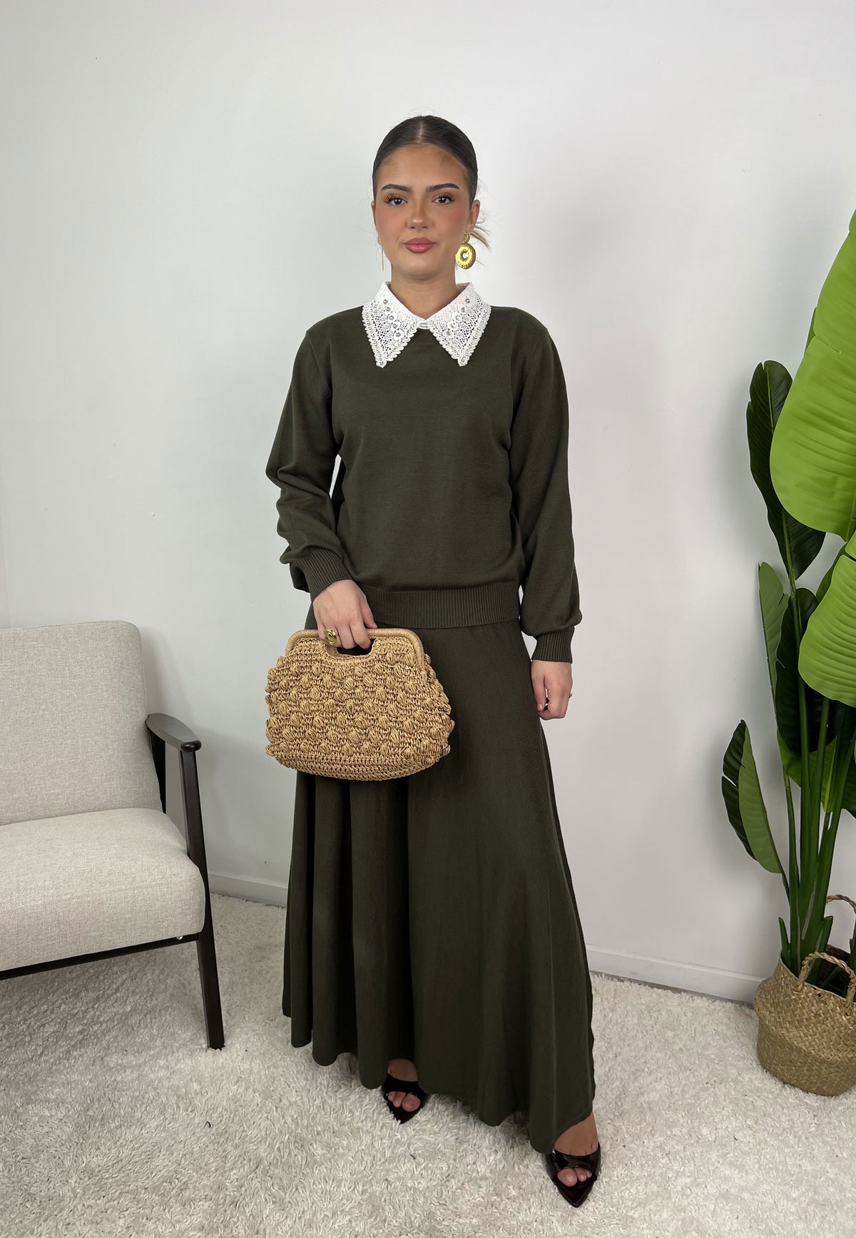 Ensemble Lisa – Maille & jupe évasée