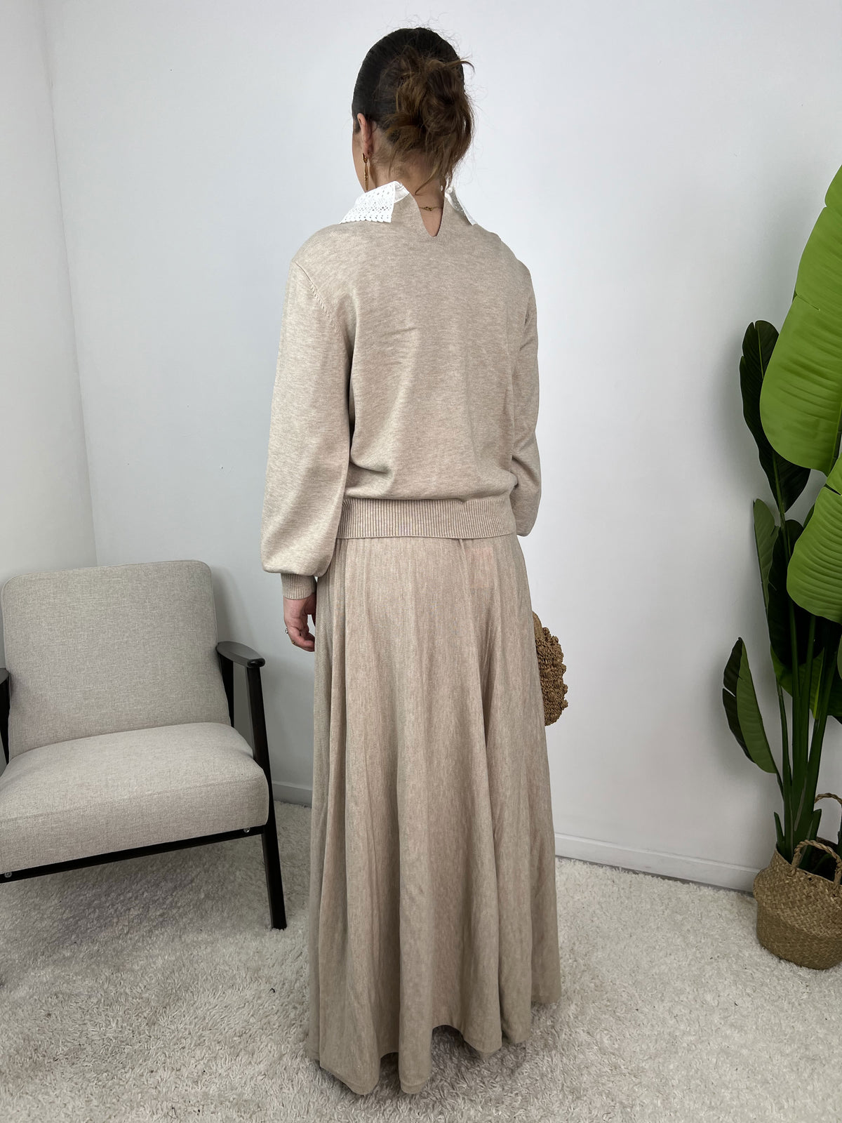 Ensemble Lisa – Maille & jupe évasée