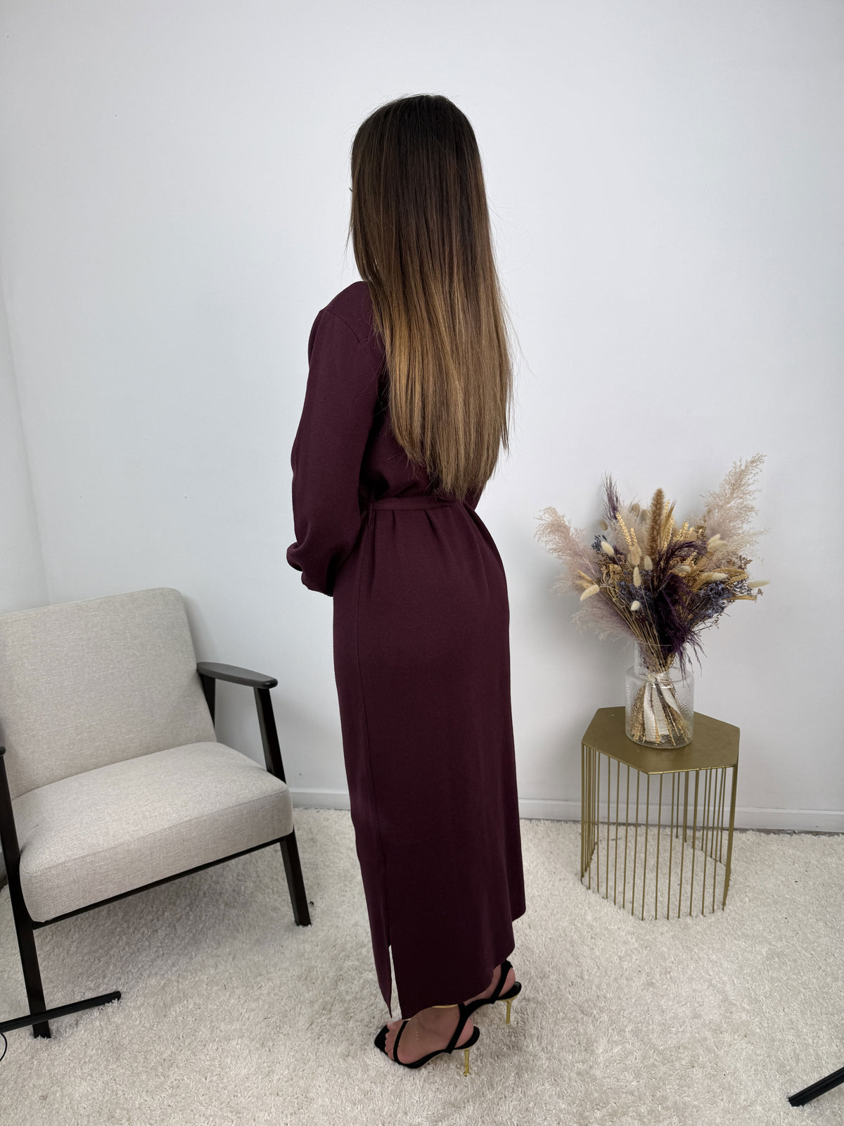 Robe Sophie – Maille ceinturée