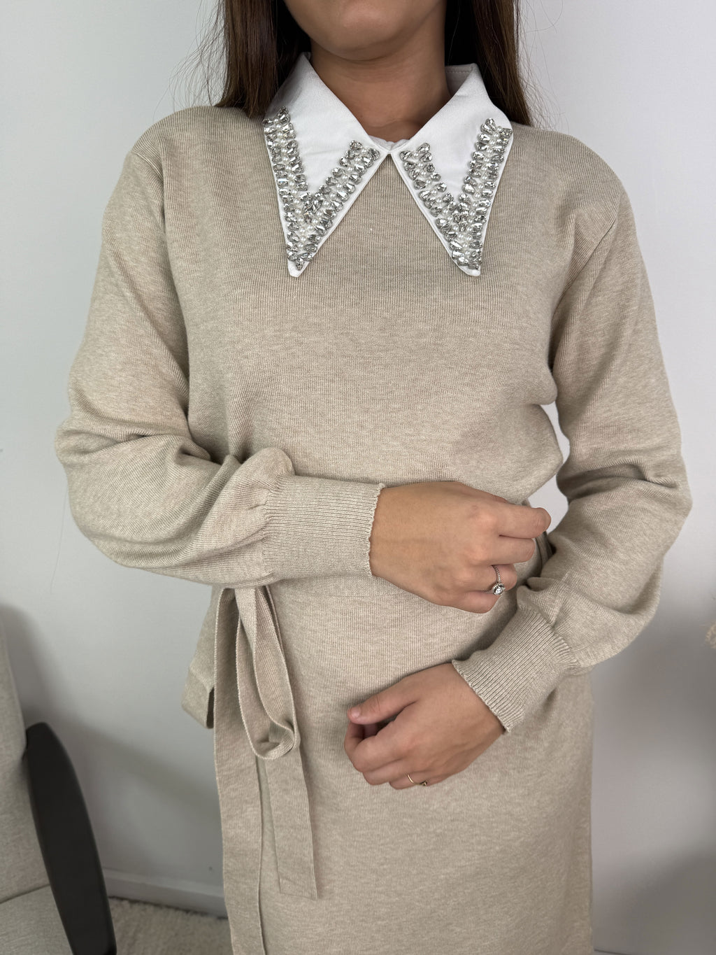 Robe Sophie – Maille ceinturée