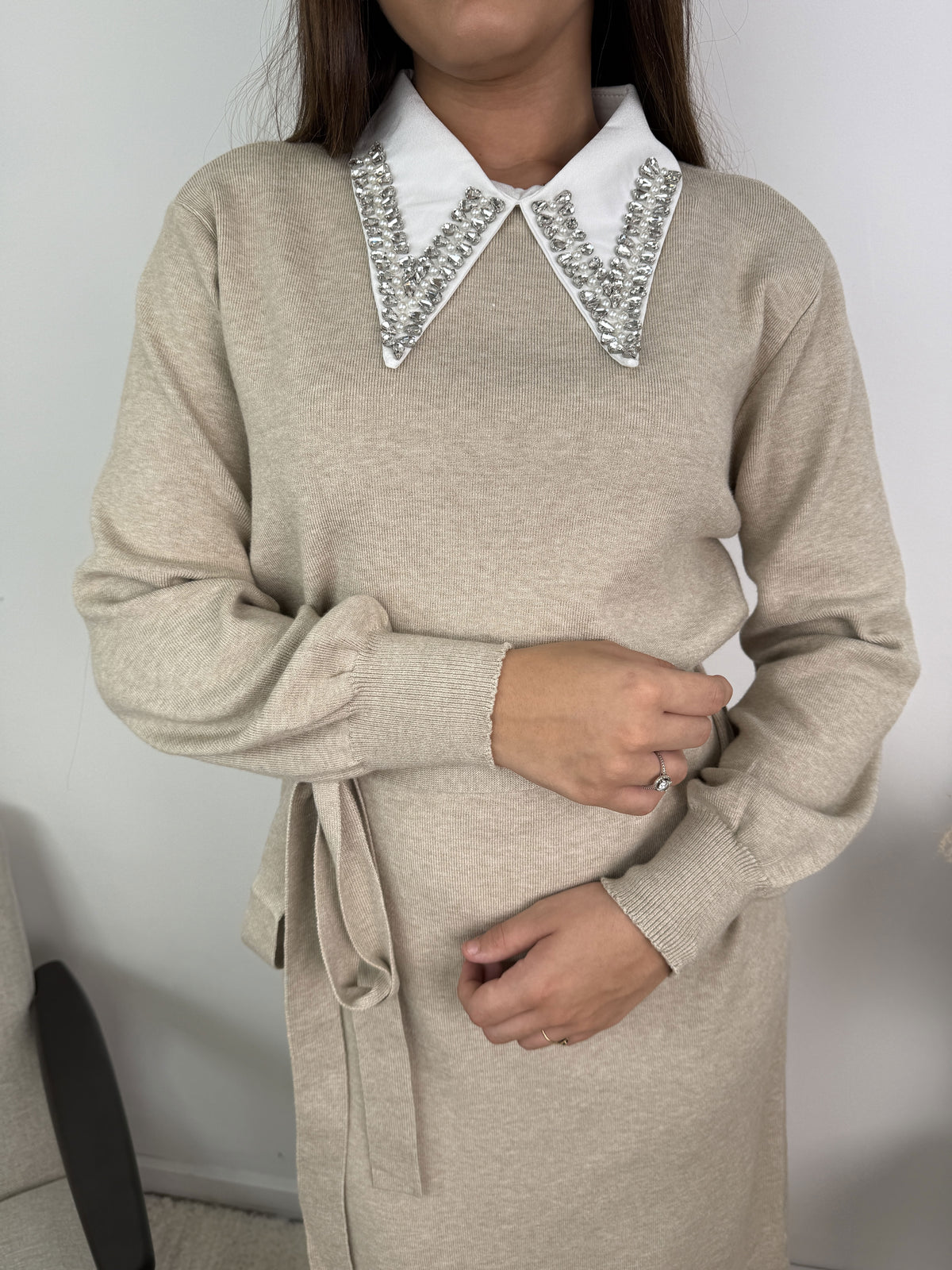 Robe Sophie – Maille ceinturée