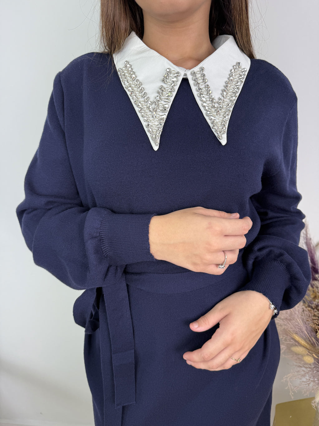 Robe Sophie – Maille ceinturée