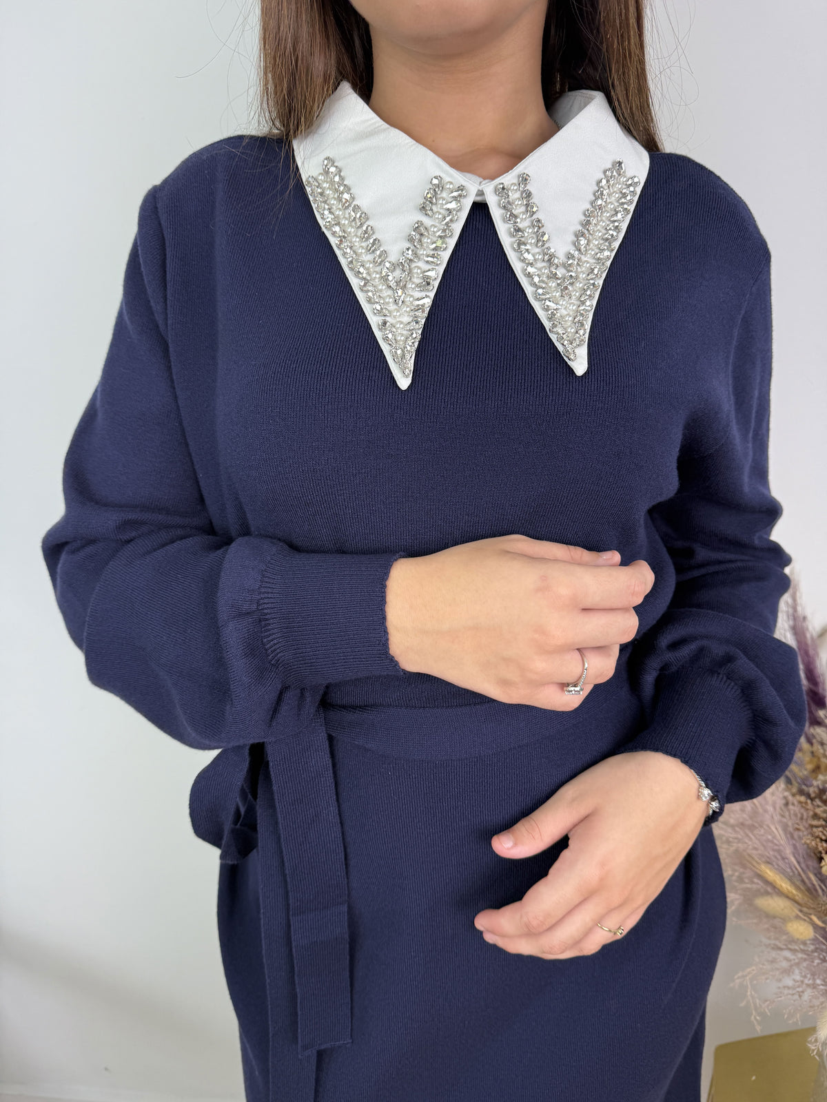 Robe Sophie – Maille ceinturée