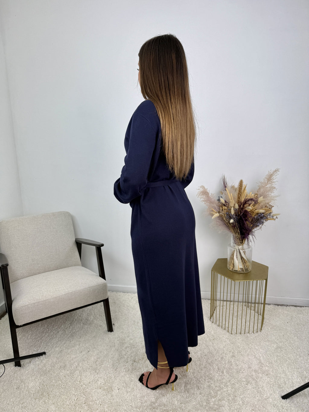 Robe Sophie – Maille ceinturée