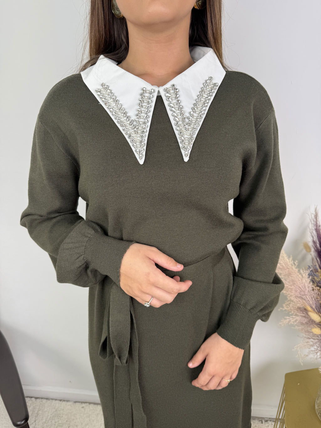 Robe Sophie – Maille ceinturée