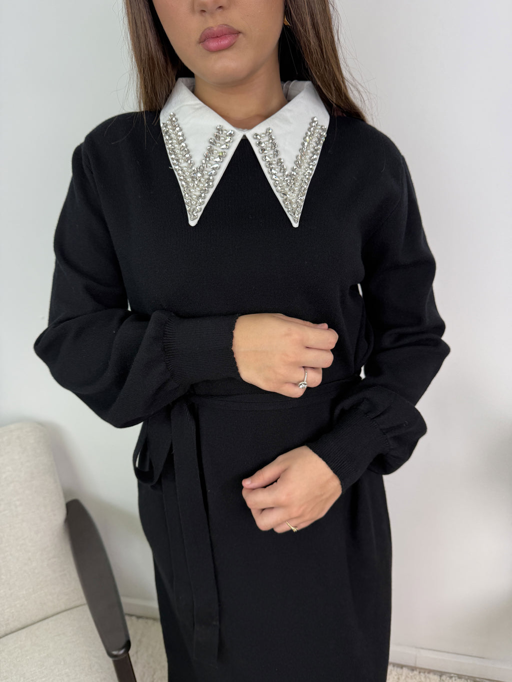 Robe Sophie – Maille ceinturée
