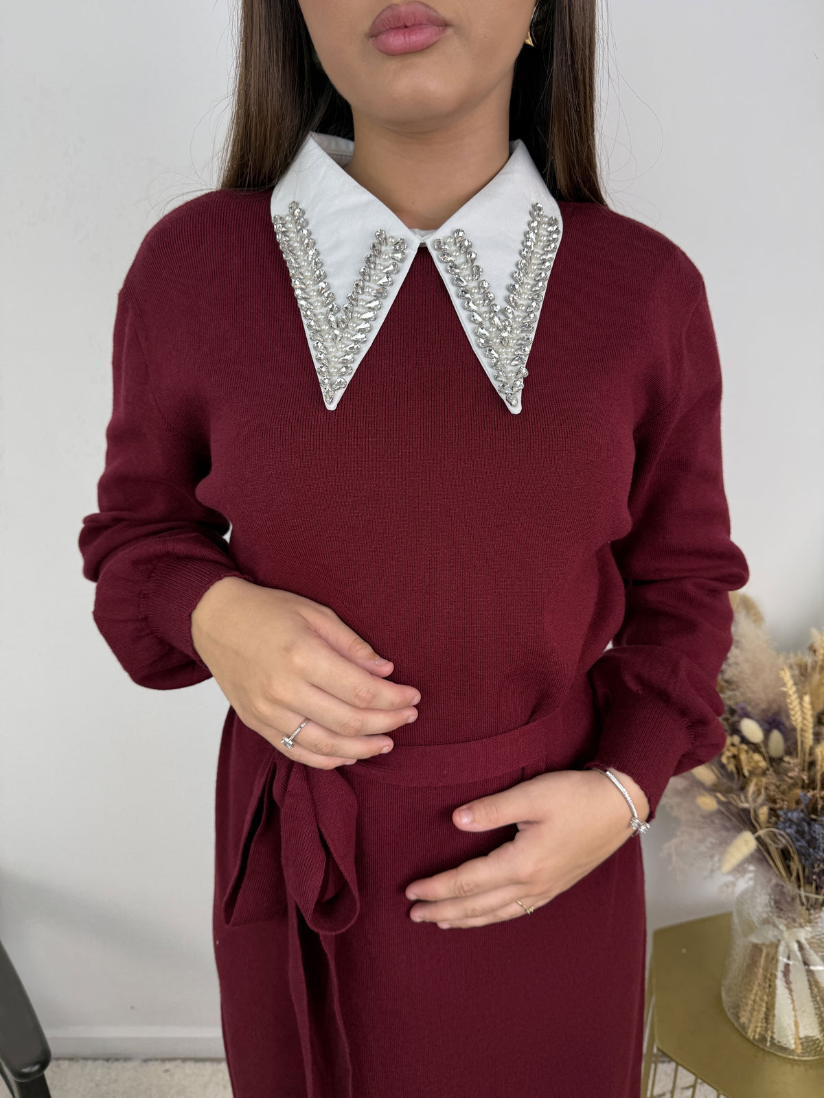 Robe Sophie – Maille ceinturée