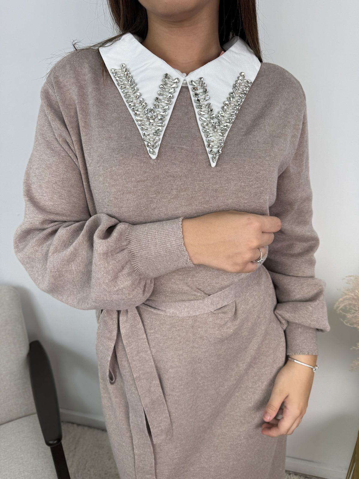 Robe Sophie – Maille ceinturée