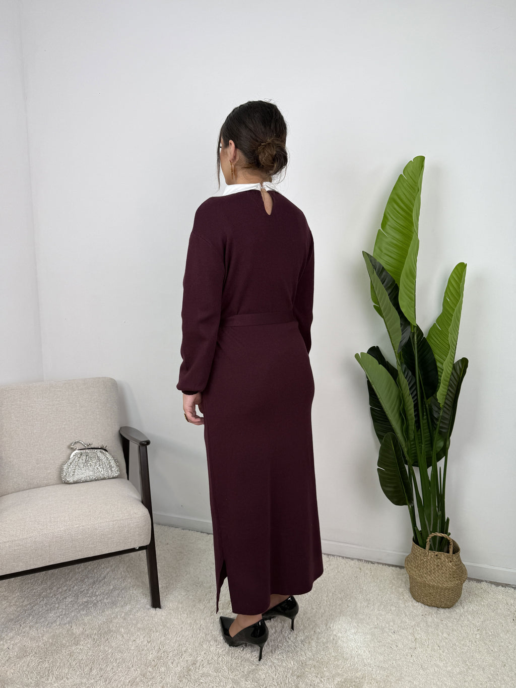 Robe Sofia – Maille ceinturée