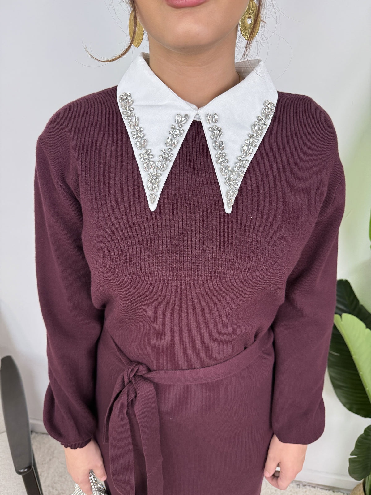 Robe Sofia – Maille ceinturée