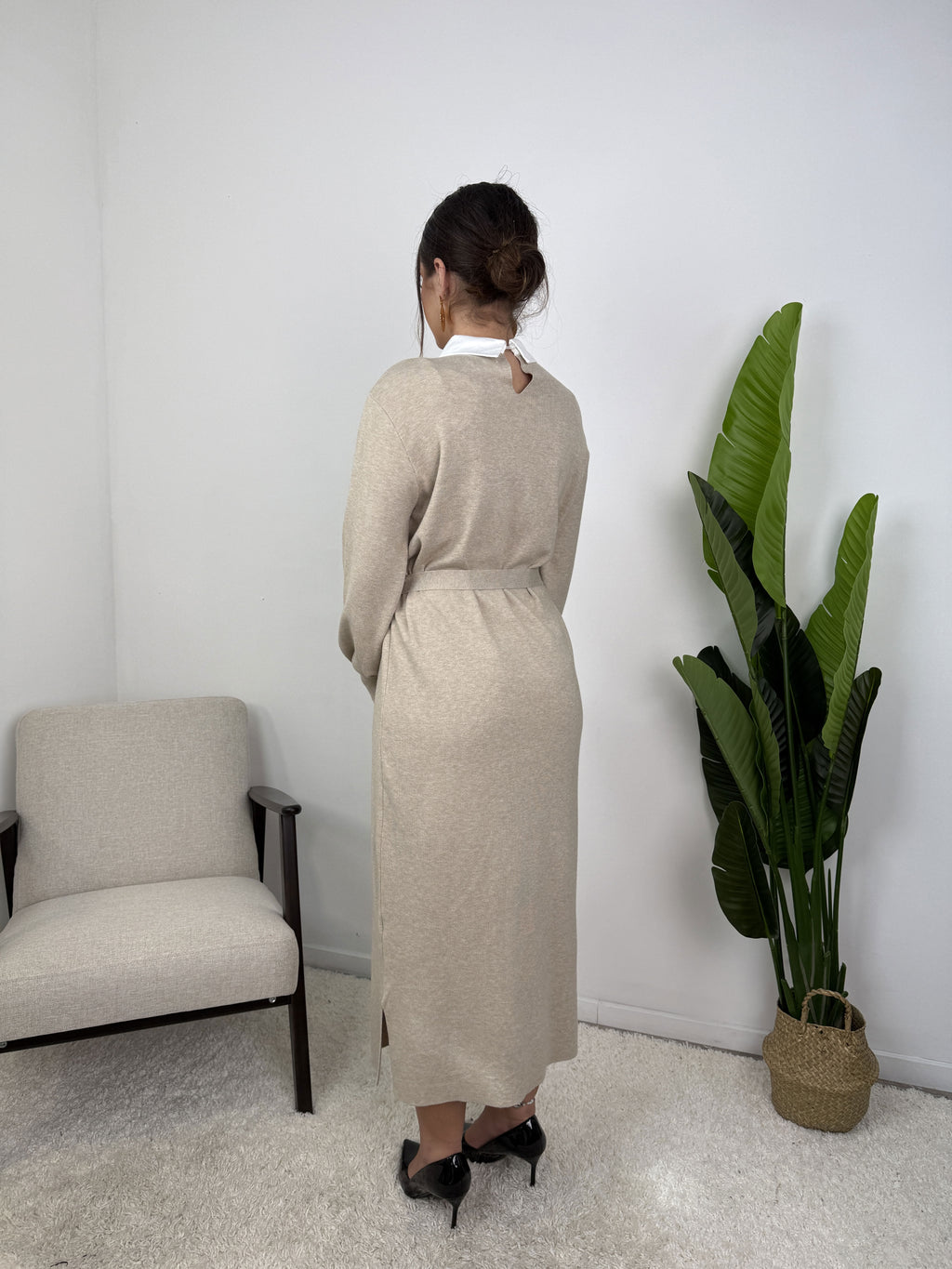 Robe Sofia – Maille ceinturée