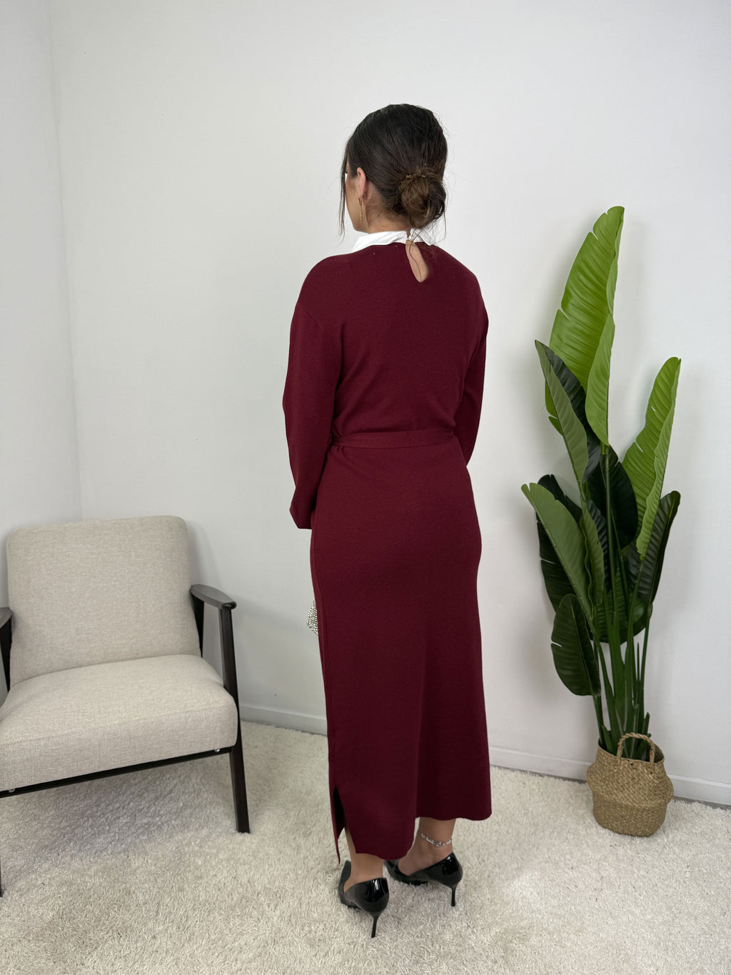 Robe Sofia – Maille ceinturée