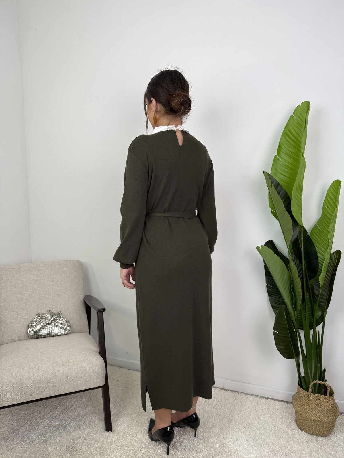 Robe Sofia – Maille ceinturée