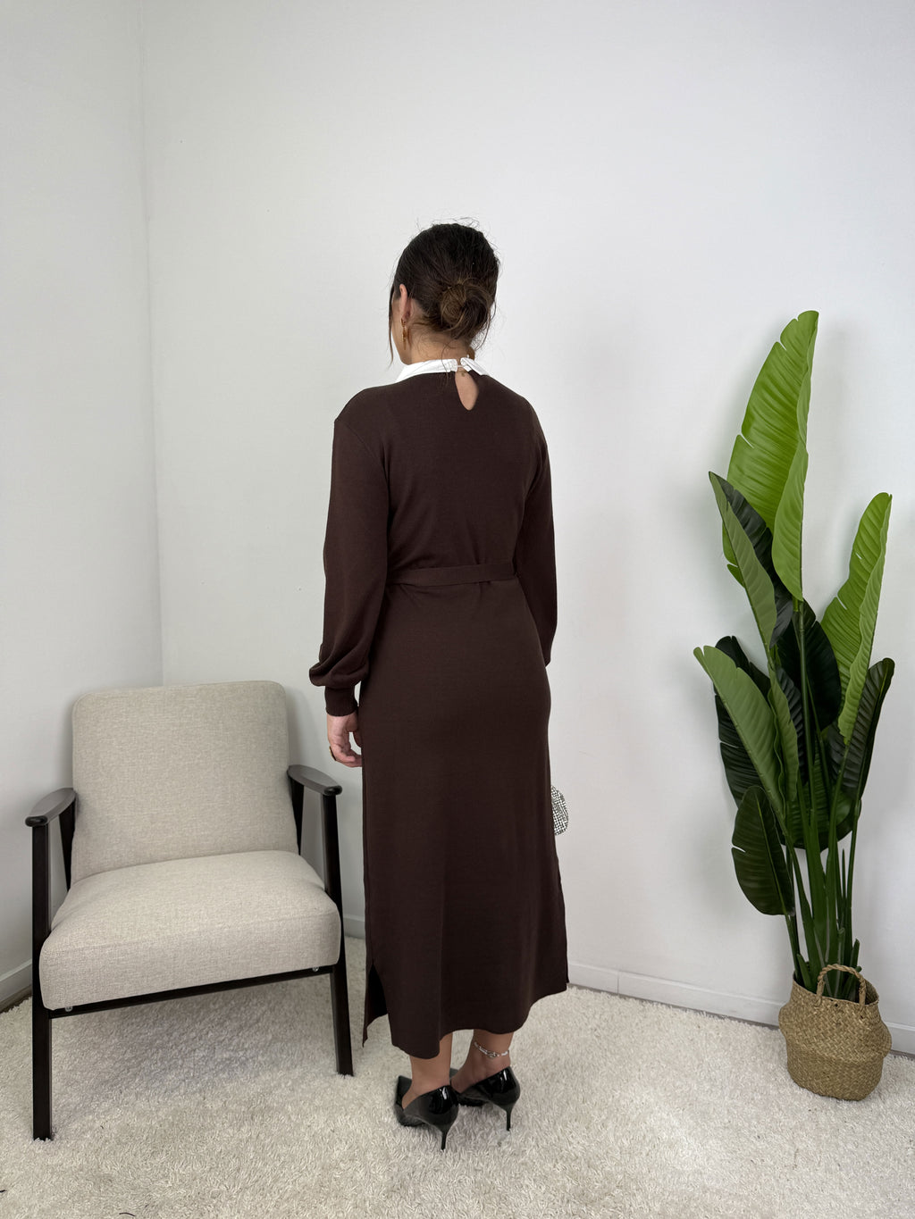 Robe Sofia – Maille ceinturée