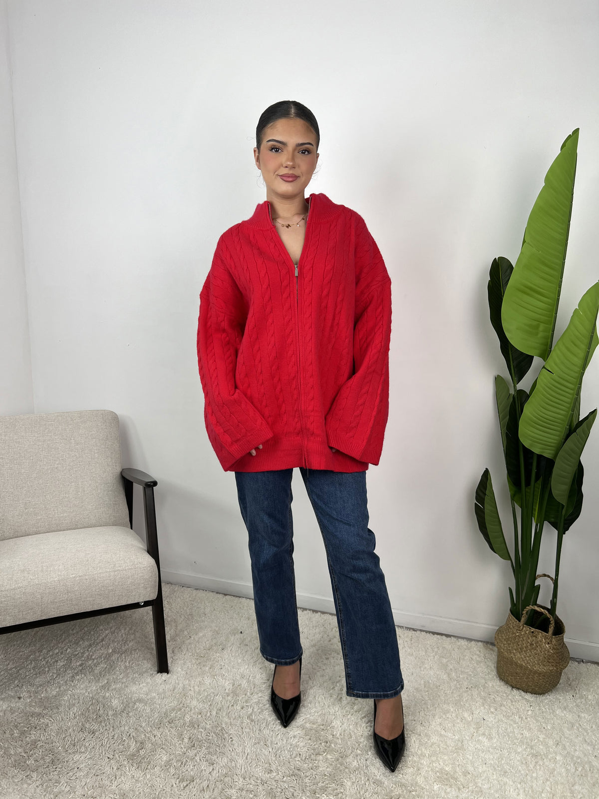 Gilet Lyra – Maille torsadée zippée