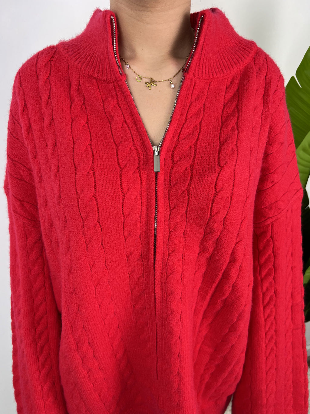 Gilet Lyra – Maille torsadée zippée