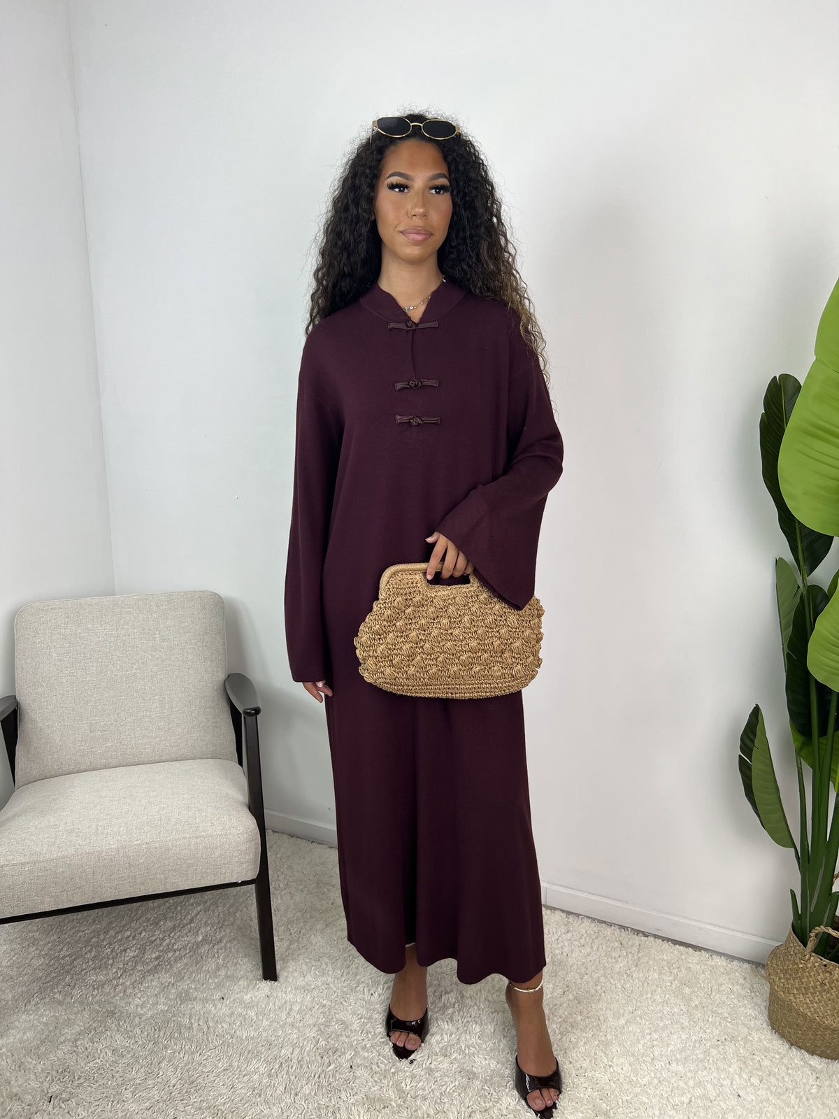 Robe col mao Azmira