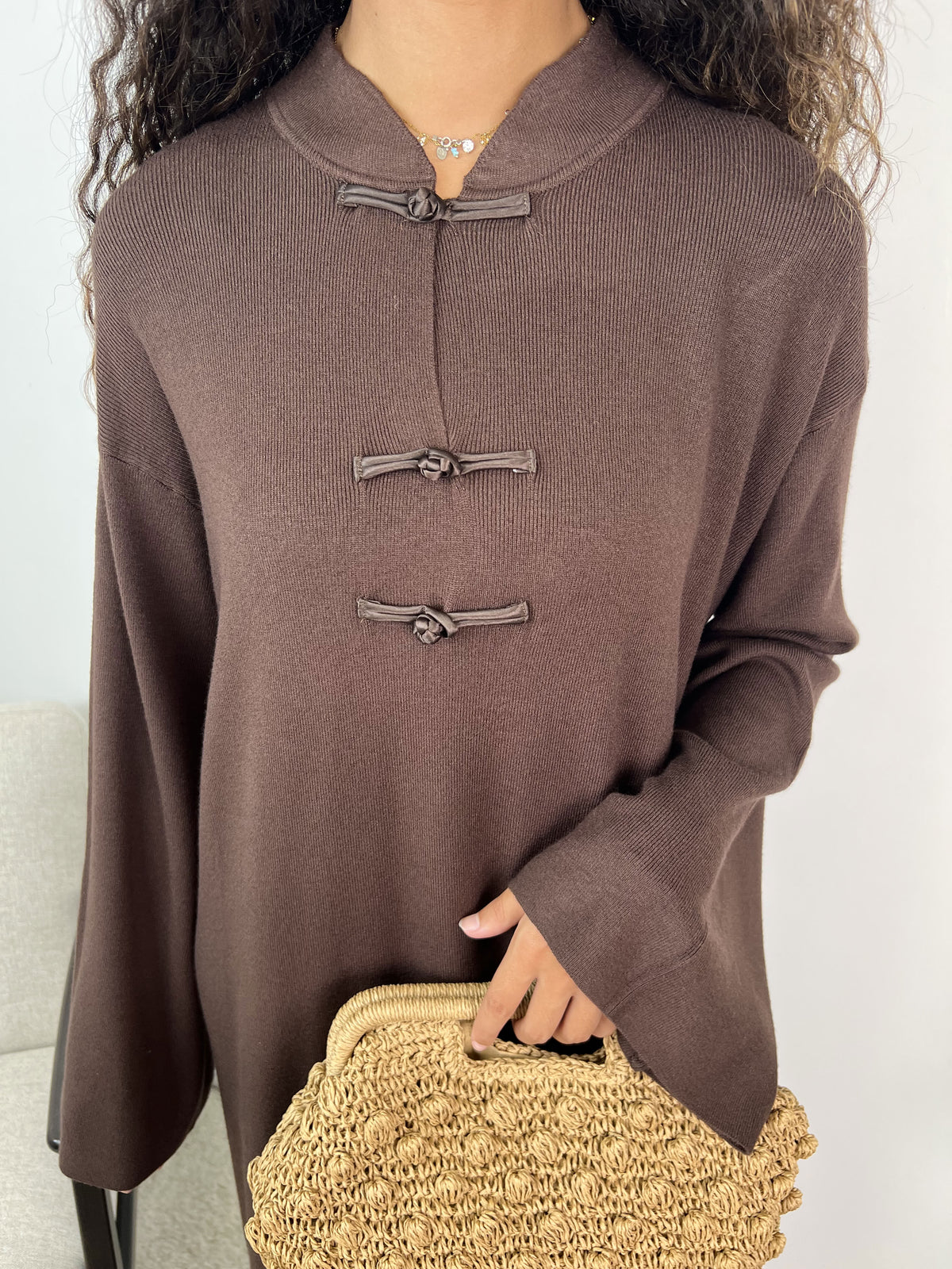Robe col mao Azmira