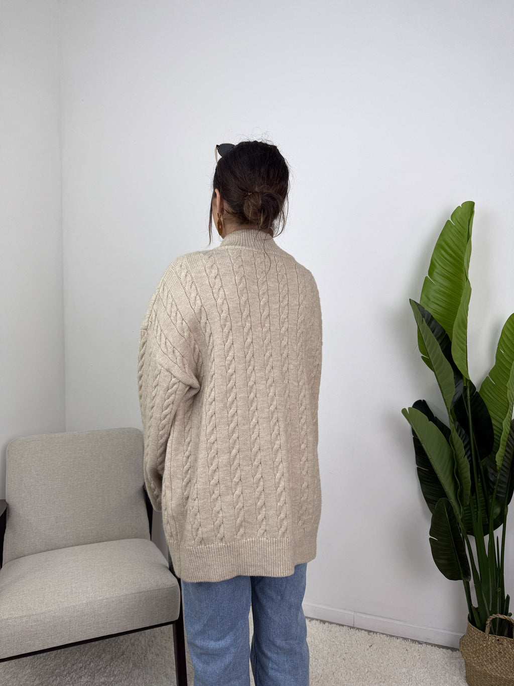 Gilet Lyra – Maille torsadée zippée