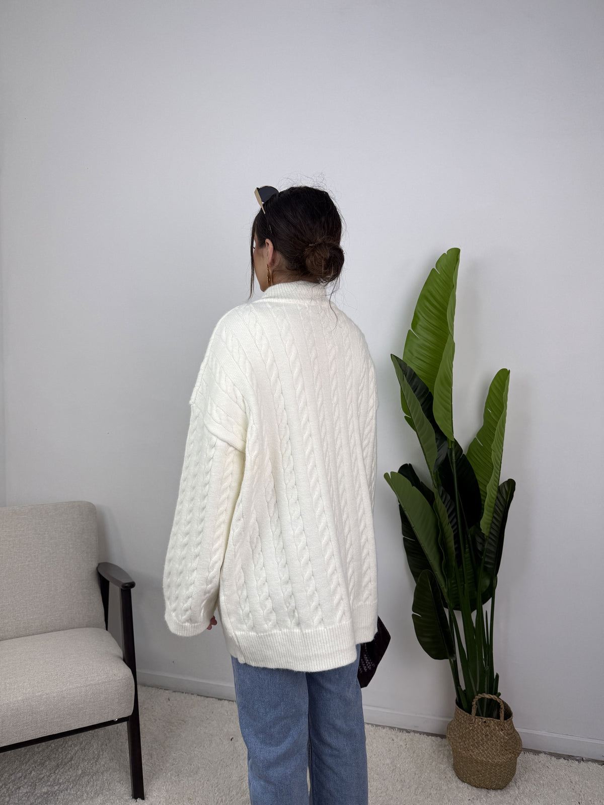 Gilet Lyra – Maille torsadée zippée