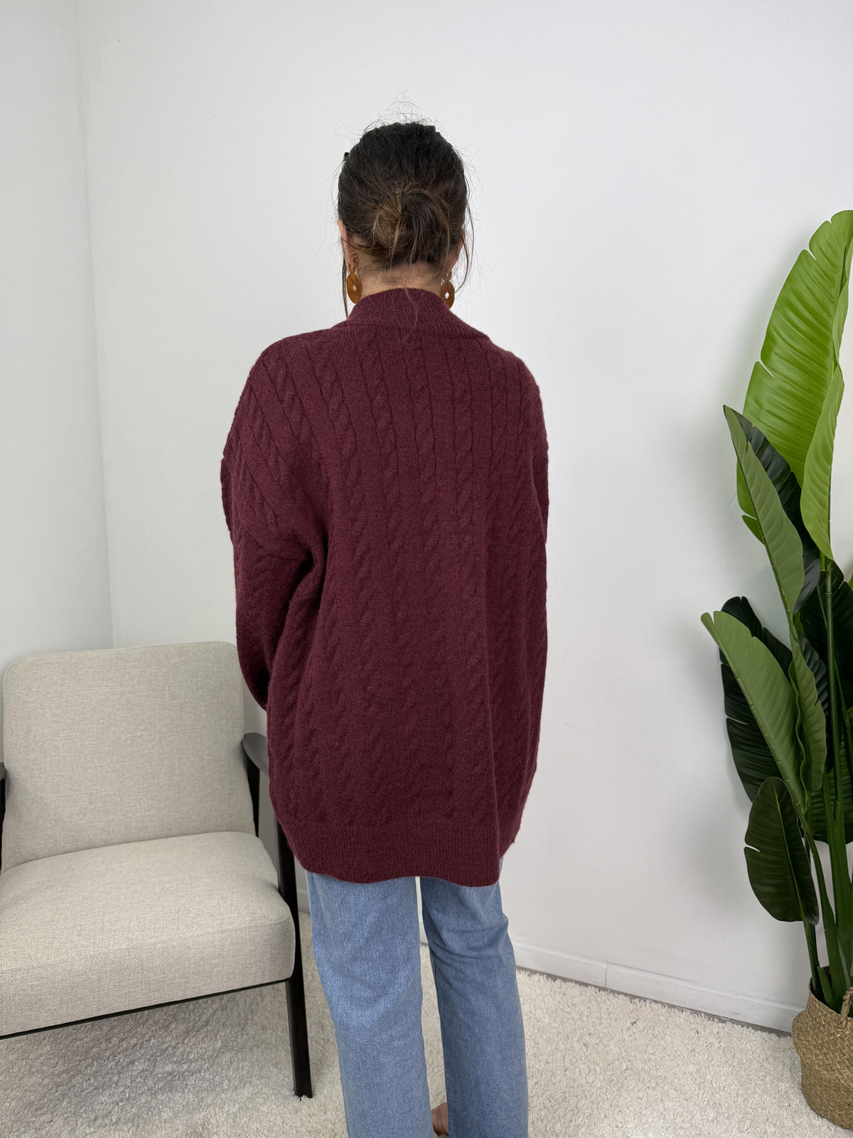 Gilet Lyra – Maille torsadée zippée