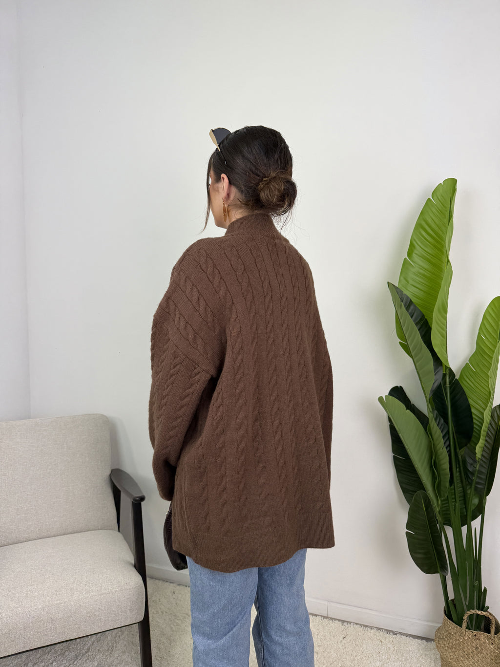 Gilet Lyra – Maille torsadée zippée