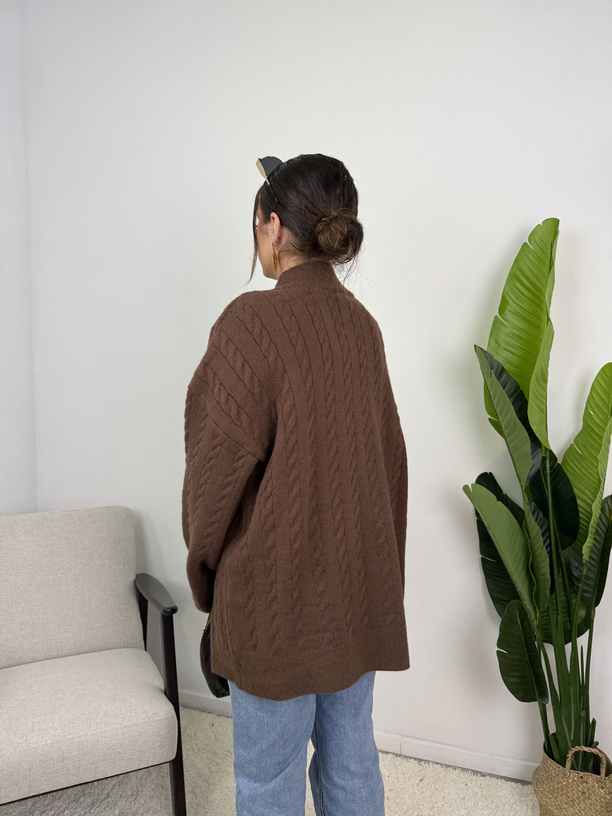 Gilet Lyra – Maille torsadée zippée