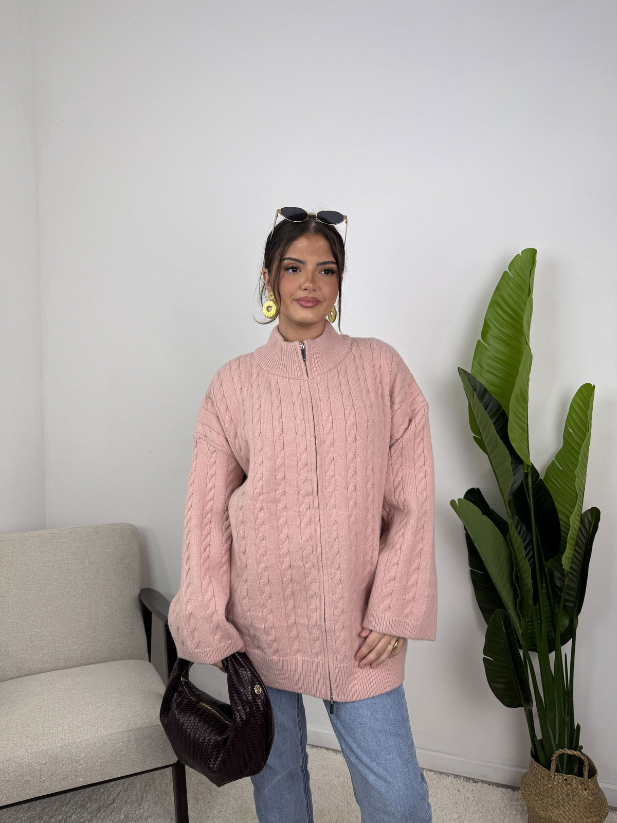 Gilet Lyra – Maille torsadée zippée