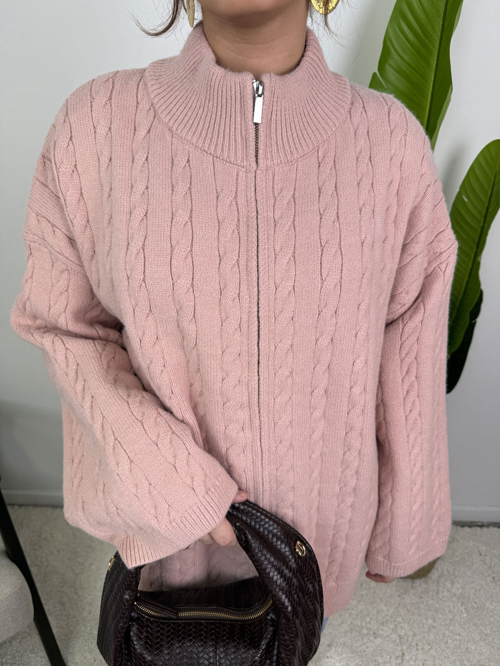 Gilet Lyra – Maille torsadée zippée