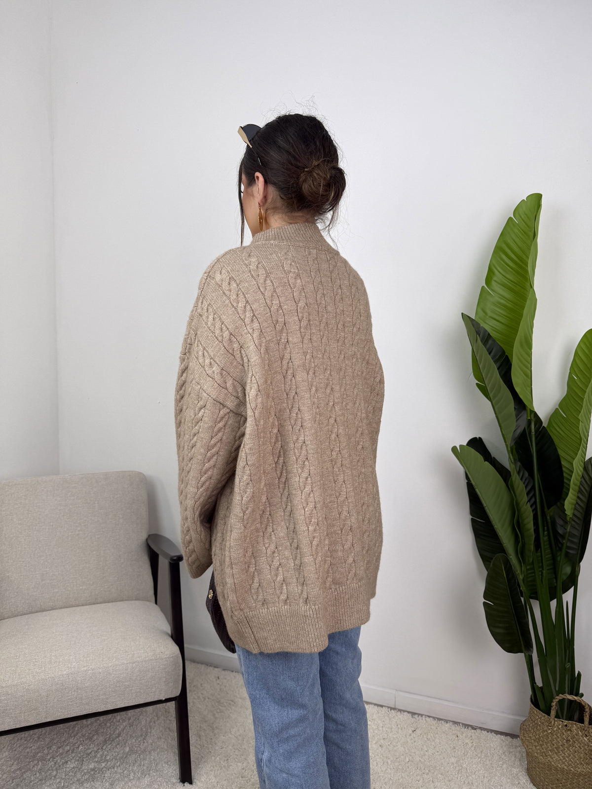 Gilet Lyra – Maille torsadée zippée
