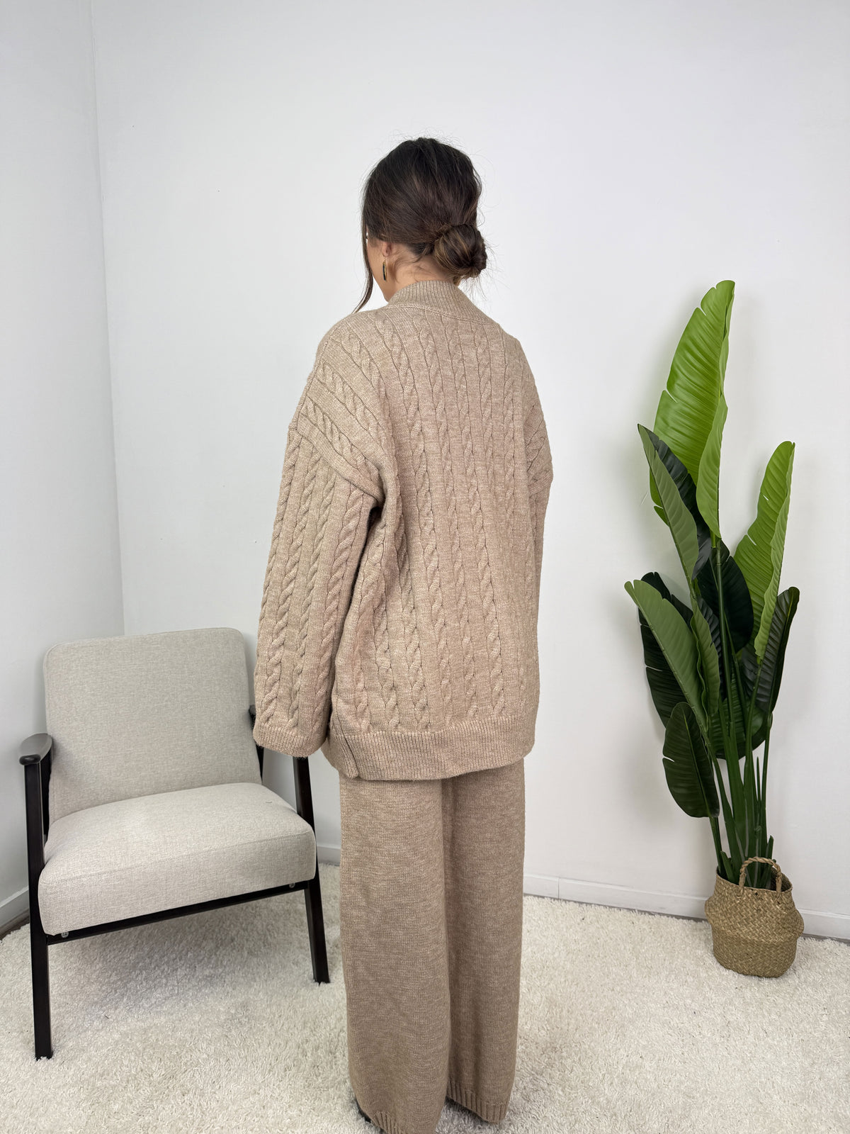 Ensemble Alizé – Maille torsadée zippée