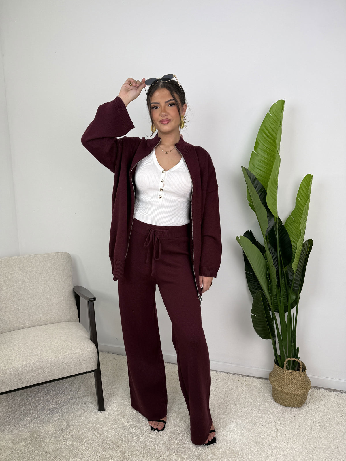 Ensemble gilet zippé Lamya