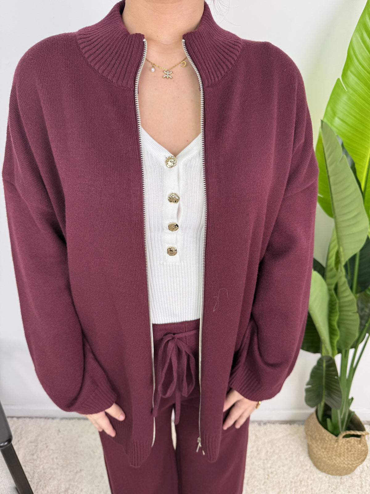 Ensemble gilet zippé Lamya