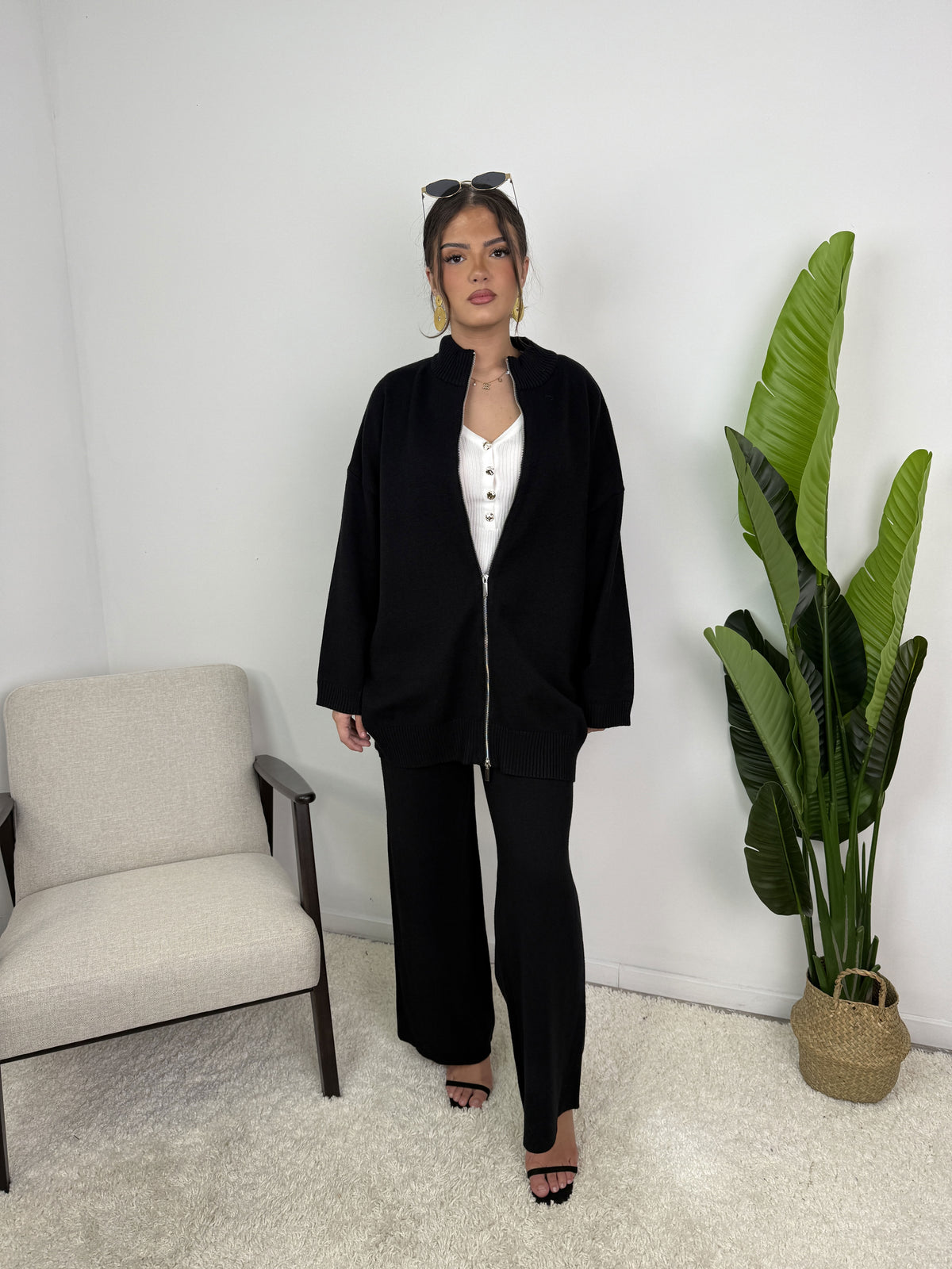 Ensemble gilet zippé Lamya