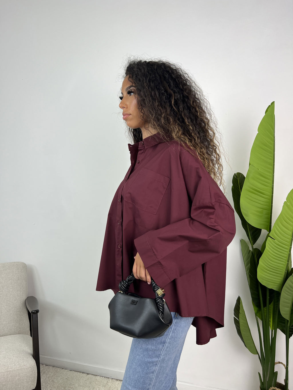 Yamina - Chemise oversize en popeline